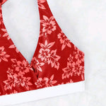 2025 Halter Sporty Bikinis Printed Swimsuit Women High Waist Shorts Swimwear Female Bathers Bathing Swimming Swim Suit Beachwear RT220