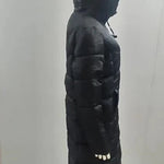 Winter New Hooded Mid Length Slim Fit Warm Long Sleeve Solid Color Jacket For Women,3 Colors RT220