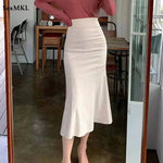 Elegant Office Long Skirts Women 2024 Fashion High Waist Bodycon White Black Skirt French Y2k Slim Corset Bridal Maxi Skirt XL RT220