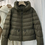 Winter New Down Coats Puffer Jacket Women Simple Casual Elegant Outerwears Stand-up Collar Thick Slim Warm Short Down Jackets RT220