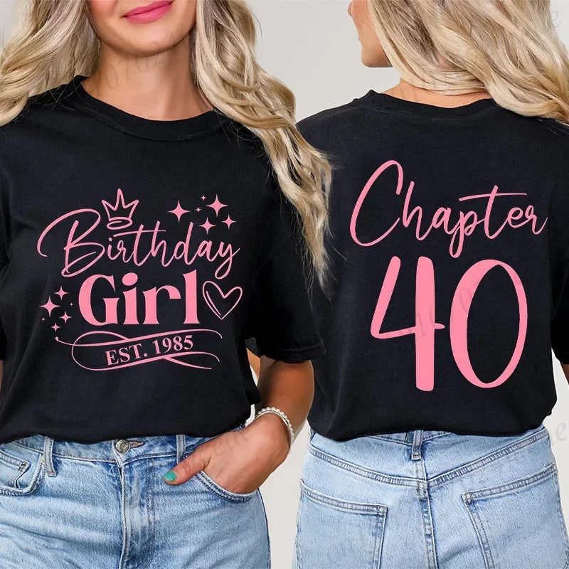 Tshirts for Women Classic 40th Milestone Best Friend Classic T-shirts for Women Vintage 40th Birthday Year RT220