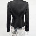 Trendix Elegant Blazer 2 Piece Sets Women V Neck Patchwork Scarf Lace Up Jackets Femme Bodycon Skirt And Commuting Blazers Suits RT220