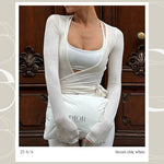 HiLoc Elegant Silk White Pajamas Sets Women Feather Cuffs Blouses With Wide Legs Pants Sleepwear Female 2025 Spring Autumn Suits RT220