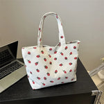 Fresh Sweet Girl Handbag Fashionable High End Corduroy Printed Shoulder Bag Leisure Shopping Commuter Women's Underarm Bag RT220