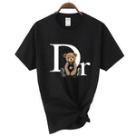 Luxury Brand Cute Bear Print Women T-shirt 100 Cotton Tshirt Summer Graphic Fashion Female T Shirts Woman Clothing Free Shipping RT220