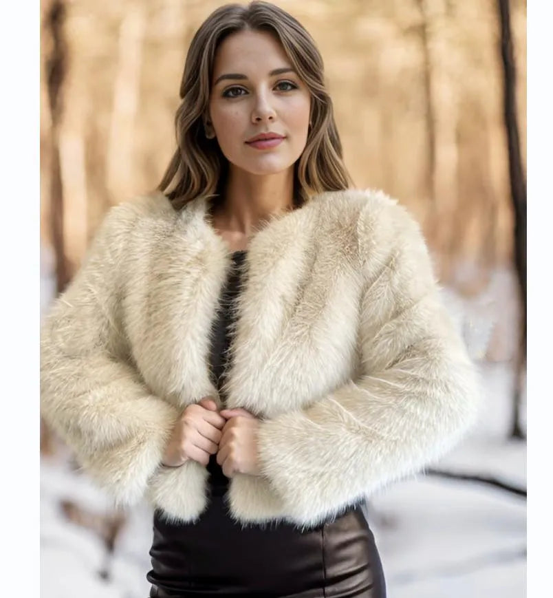 Women's Winter Warm Imitation Mink Fur Jacket Fashionable And Casual Style RT220