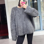 Women Sweater Womens Winter Sweaters Pullover Traf Female Knitting Overszie Long Sleeve Loose Knitted Outerwear Ropa De Mujer RT220