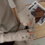 Soft Waxy Cashmere Knit Cardigan European Style Single-Breasted Sweater Long Sleeve Autumn Winter Fashionable Outerwear RT220