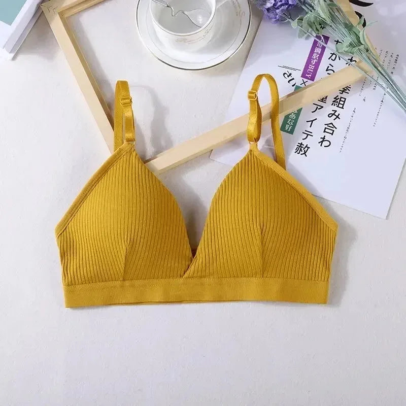 Women Yoga Sports Bras Triangle Cup Underwear Female Breathable Wrapped Tube Top Sexy Beauty Back Adjustable Sling Bra Vest RT220