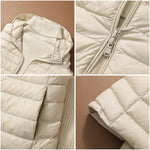 New Fashion Female Sleeveless Jacket Women Winter Light White Duck Down Jacket Slim Puffer Vest Portable Windproof Down Coat RT220