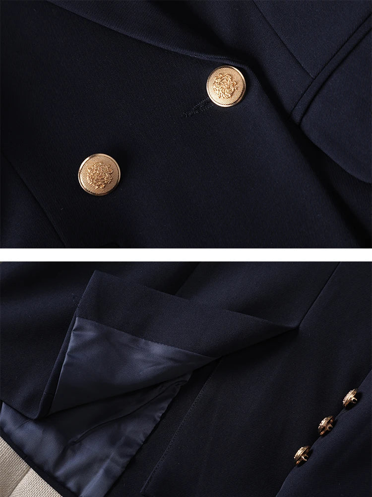 Gray Black Blue White Fashion Women Pant Suit Long Sleeve Solid Ladies Blazer and Trouser Formal 2 Piece Set For Autumn Winter RT220