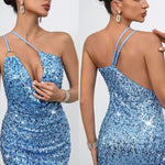 Sexy Irregular Womens Dresses Halter Club Elegant Party Short Summer Dress Woman Clothing Bodycon Evening Prom Dress Vestido X98 RT220