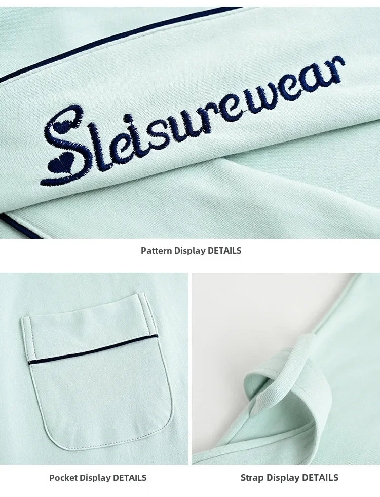 Spring Autumn Long Sleeve Cotton Casual Loose-fit Quick Dry Bathrobe For Women Medium-length Home Use Robe For Young Mothers RT220