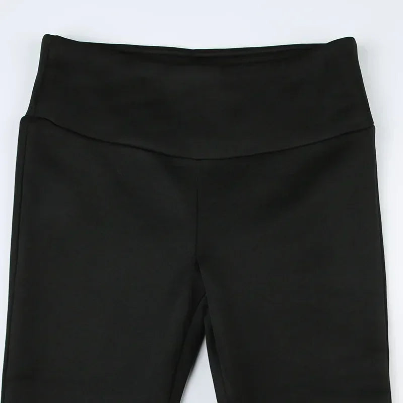 Casual Sexy Basic Solid Flare Pants Y2K Slim Low-Waisted Boot Cut Pants Women 2024 Autumn Spring Fashion Streetwear Lady RT220