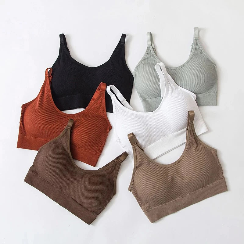 Women's Bra Tube Top Crop Top Female Seamless Back Outdoor Sports Underwear Bra For Women Cotton Female Bra Tops Brassiere RT220