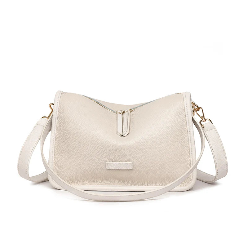 Soft Genuine Leather Messenger Bag Women Design Shoulder Crossbody Bag Purse Fashion Female High Quality Cow Leather Handbag New RT220