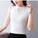 Women Spring New Fashion Sweet Pullovers Base Layers Candy Color Diamonds Hollow Out Knit Vest Slim Versatile Sleeveless Tops RT220