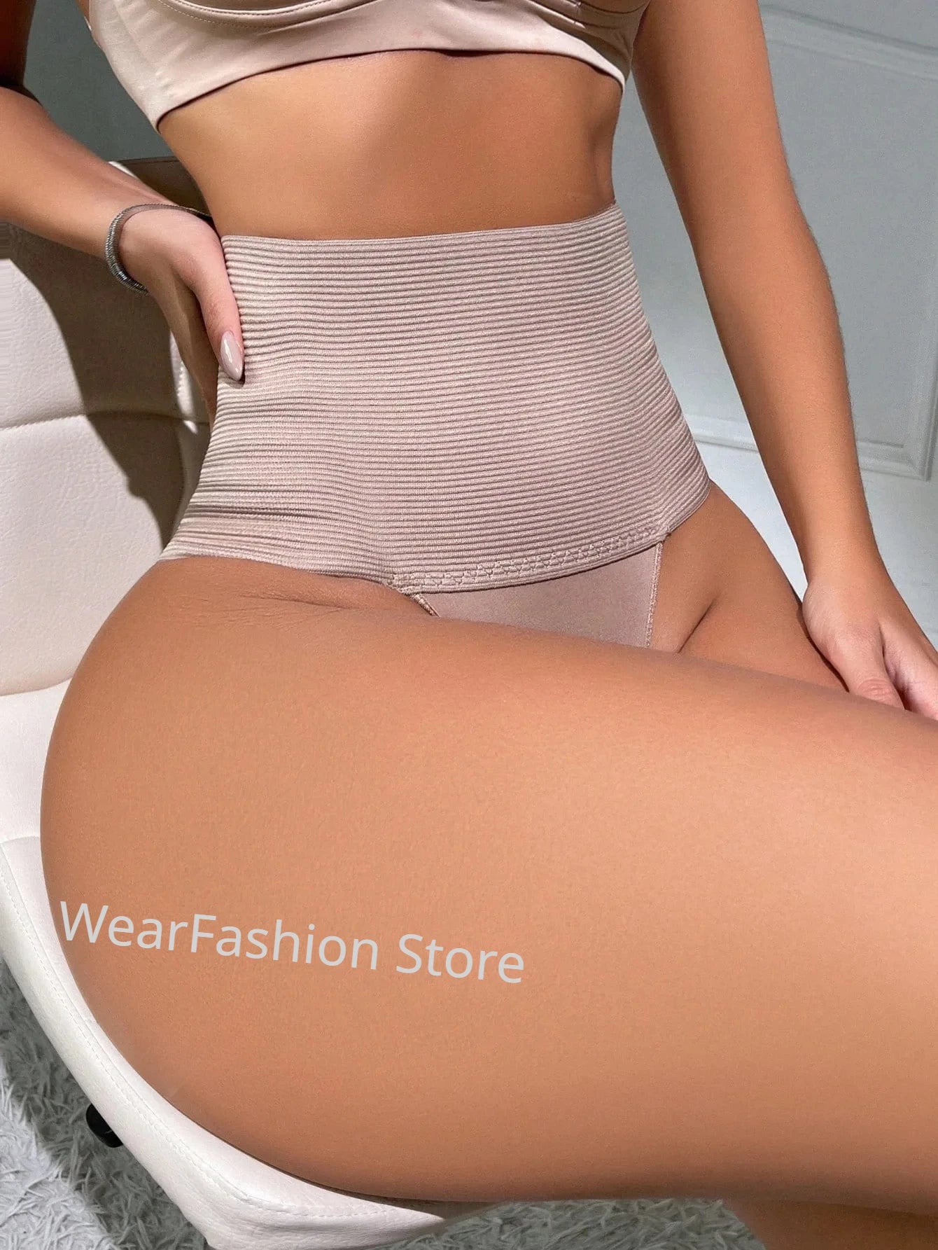 1Pcs Womens High Waist Control Shaper Thongs Breathable Comfort Elastic Intimates Shapewear Panties Thongs High Waist Flat Belly RT220