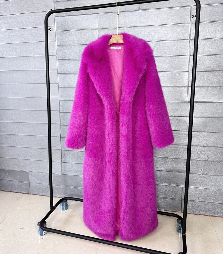 Tossy Winter Fur Feather Overcoat For Women Loose Cardigan Solid Luxury Elegant Jacket Clothes Warm 2025 Fur Feather Outwear RT220
