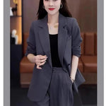 Women's 2025 Spring New Fashionable and Stylish Professional Suit Two Piece Set Korean Elegant Casual Suit Pants Two Piece Set RT220