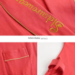 Spring Autumn Long Sleeve Cotton Casual Loose-fit Quick Dry Bathrobe For Women Medium-length Home Use Robe For Young Mothers RT220