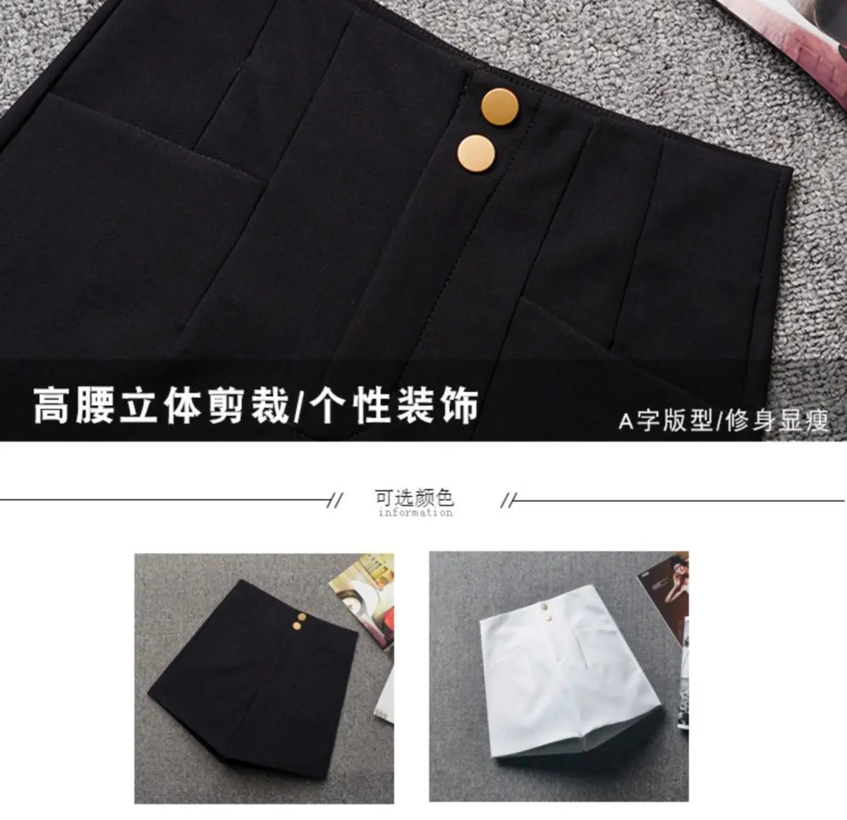 Plus Velvet Thicker Shorts Women Korean Style All-match Sexy Kpop High Waist Autumn Winter Club Streetwear Fashion Solid Buttons RT220