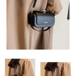 Classic Black Shoulder Bag Women's Versatile Retro Crossbody Square Bags 2024 New Large Capacity Textured Leather Flap Handbags RT220