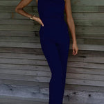 2024 Summer Europe and The United States Sexy Women's Solid Color Nightclub Jumpsuit Casual Pants RT220