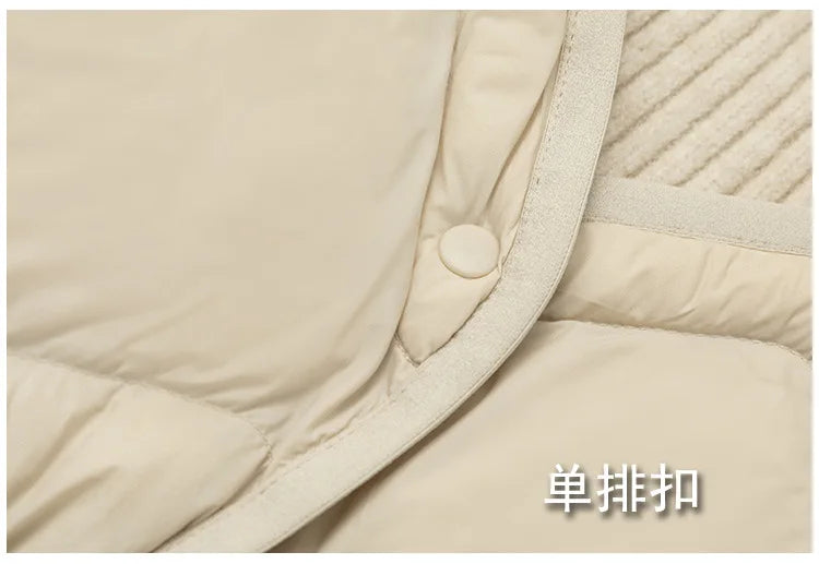 Women Sleeveless X-long Ultra Light Down Jackets 2024 New Arrivals Autumn Winter Korean Fashion V-neck Liner Vest Down Coats 3XL RT220