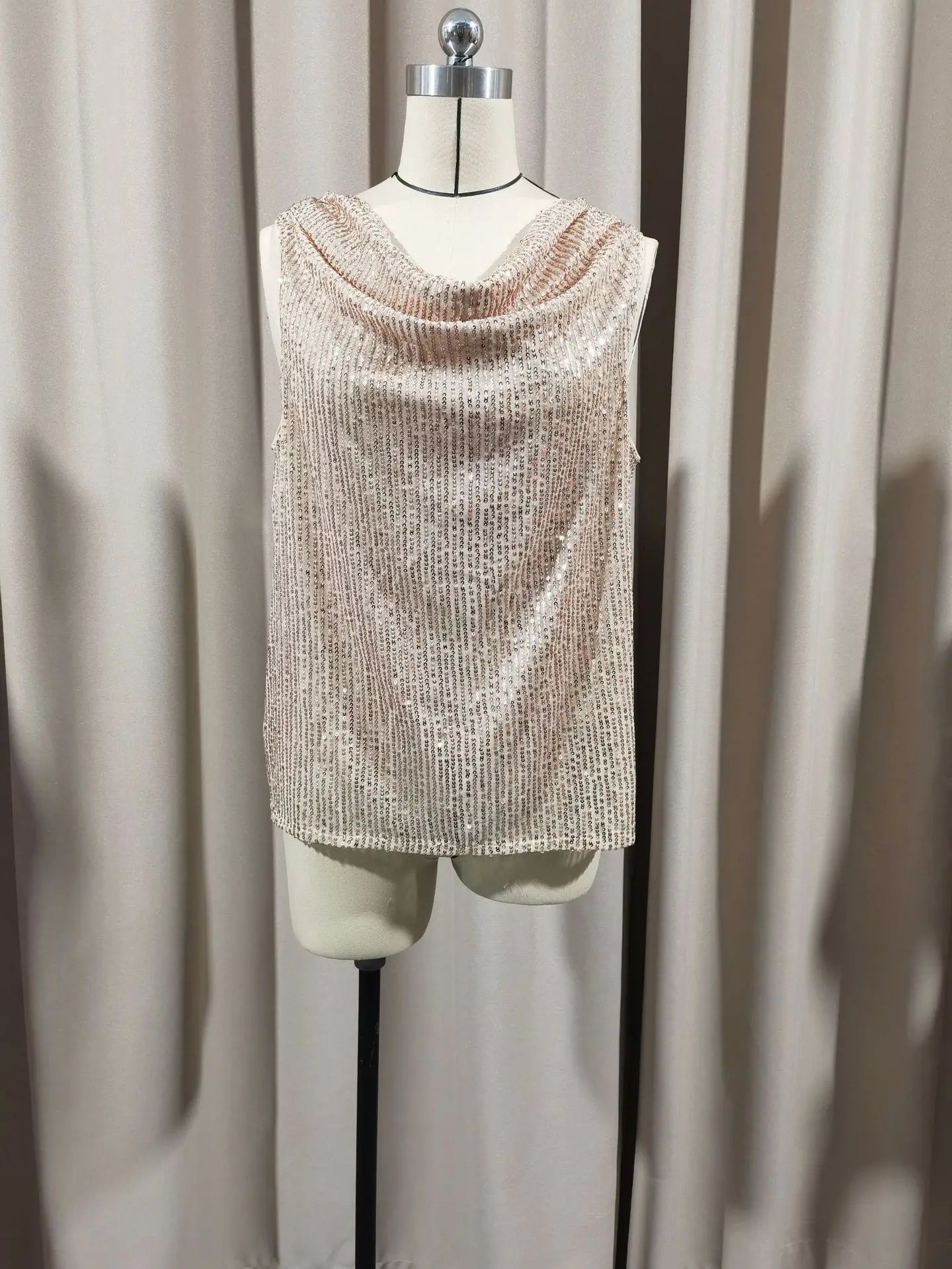 Women Top Shiny Glitter Sequin Sleeveless T-shirt Vest Tank Tops Fashion Sexy Camis New Cocktail Party Clubwear Evening T-shirts RT220