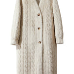 Women Fur Cardigan Thickened Long2025Spring And Autumn V-neck Jacket Female Loose Simple Leisure With Buttons Faux Fur Mink Coat RT220