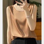 Women Tops Solid Spring Summer Casual Crop Tops Sexy O-neck Tank Tops Office Lady Pink White Top 2024 Fashion Korean Tank Top RT220