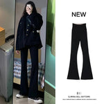 Outer Wear Women's Peach Hip Flare Pants Slim Yoga Pants Solid Color High-waisted Antibacterial Hundred Bottoms RT220