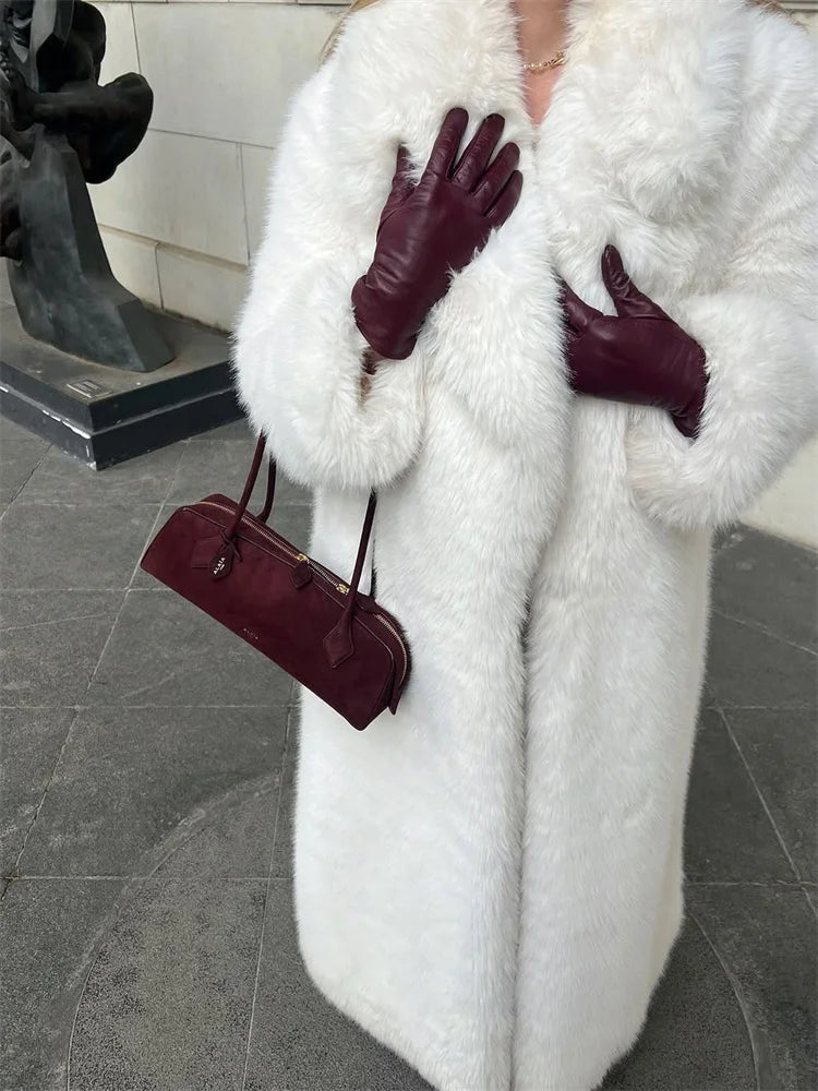Tossy Winter Fur Feather Overcoat For Women Loose Cardigan Solid Luxury Elegant Jacket Clothes Warm 2025 Fur Feather Outwear RT220