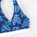 2025 Halter Sporty Bikinis Printed Swimsuit Women High Waist Shorts Swimwear Female Bathers Bathing Swimming Swim Suit Beachwear RT220