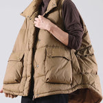 Winter Ultra Light Thin Duck Down Vest Feather Jacket Women Quilted Short Warm Basic Casual Oversize Waistcoat RT220