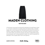 Maden Retro Knitted Skirt Solid Color Slit Fit with Single-side Slit Versatile A - line Skirt for Women's Autumn and Winter RT220