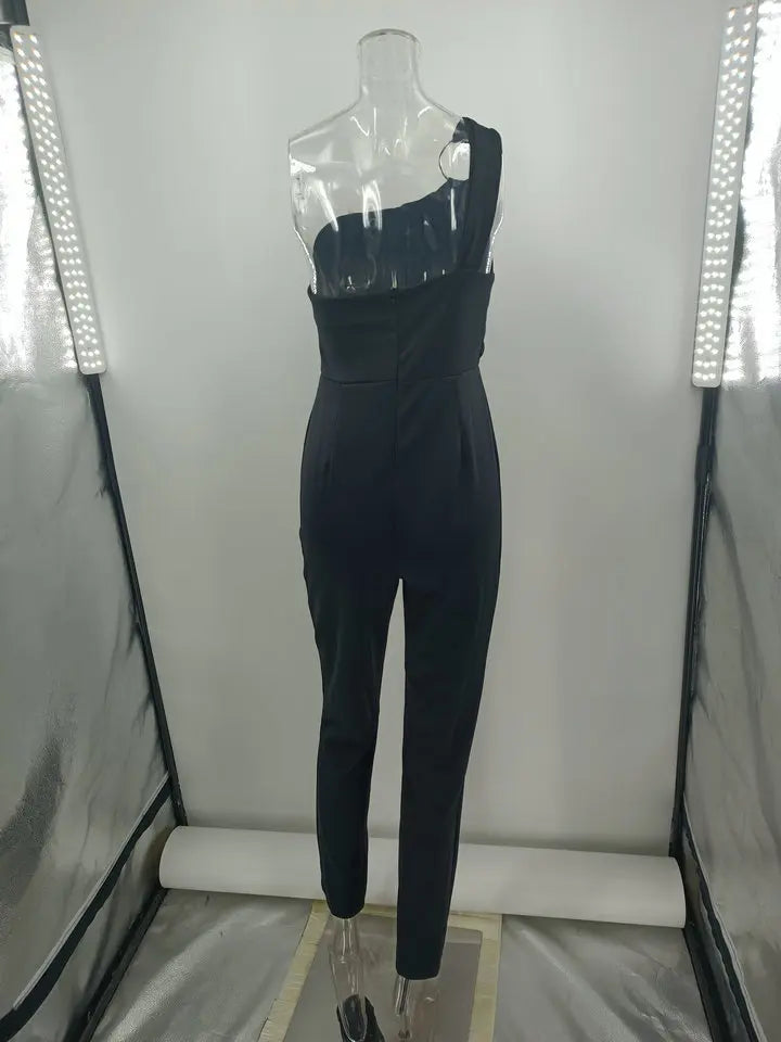 2024 Summer Europe and The United States Sexy Women's Solid Color Nightclub Jumpsuit Casual Pants RT220