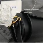 Classic Black Shoulder Bag Women's Versatile Retro Crossbody Square Bags 2024 New Large Capacity Textured Leather Flap Handbags RT220