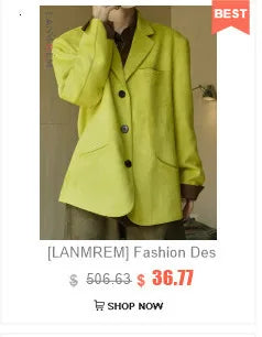 [LANMREM] Faux Fur Thick Warm Coats Lapel Single Breasted Office Lady Elegant Female Outwear Fashion 2025 Winter New 26C1095 RT220