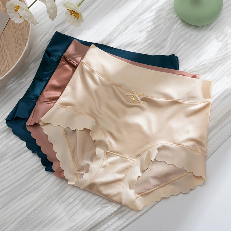 Silk Panties Nice Briefs Soft Underwear Women's Mid rise Elegance Girls Sexy Lingerie RT220