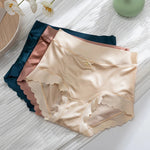 Silk Panties Nice Briefs Soft Underwear Women's Mid rise Elegance Girls Sexy Lingerie RT220