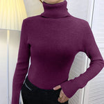 Women Fall Turtleneck Sweater Knitted Soft Pullovers Cashmere Jumpers Basic Soft Sweaters For Women 2025 Autumn Winter RT220