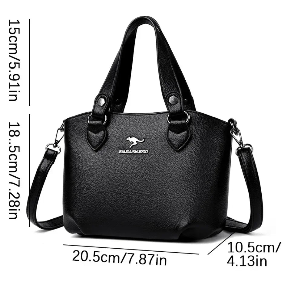 Genuine Soft Leather Shoulder Crossbody Bags for Women Hot sale Luxury Handbag Women Bag Designer Casual Tote Messenger Bag Sac RT220