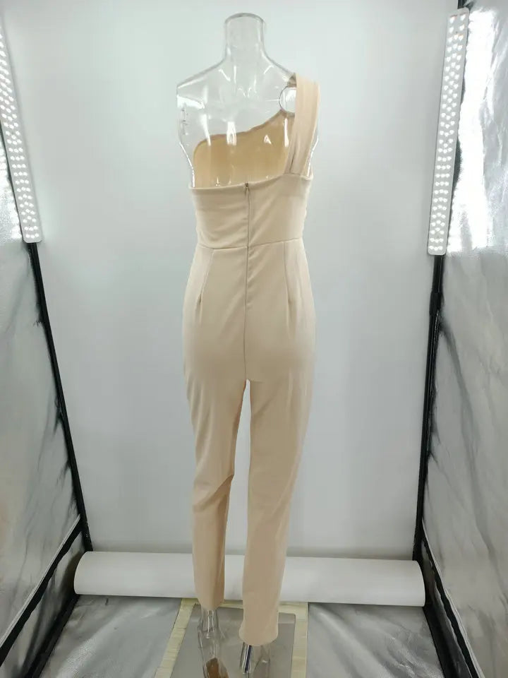 2024 Summer Europe and The United States Sexy Women's Solid Color Nightclub Jumpsuit Casual Pants RT220