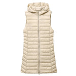 New Fashion Female Sleeveless Jacket Women Winter Light White Duck Down Jacket Slim Puffer Vest Portable Windproof Down Coat RT220
