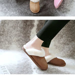 Winter Women Slippers Furry Home Floor Shoes Warm Indoor Slides Men Bedroom Slippers Plush Couples Footwear Soft Non-slip Shoes RT220