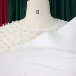 Luxury Jumpsuits & Rompers for Women Round Neck Beaded Transparent Sleeve High Waisted Elegant Female Birthday Party Overalls RT220