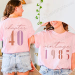 Tshirts for Women Classic 40th Milestone Best Friend Classic T-shirts for Women Vintage 40th Birthday Year RT220