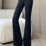 Thickened Black Gold 600g Micro Flared Shark Suit Women's Outerwear High-Waisted Slimming Bell-Bottom Pants High Elasticity RT220